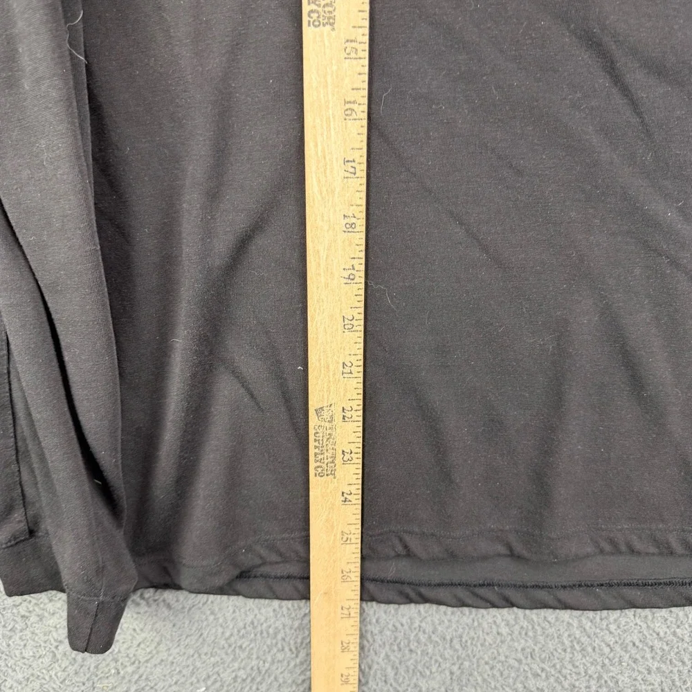 The North Face Mens‎ Long Sleeve T-Shirt Black Red Logo Size M Performance Tee